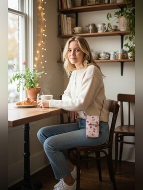 Kate Spade Staci North/South Wild Strawberry Saffiano Leather crossbody Phone